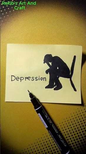 "Depression Art | Simple Drawing with Deep Meaning" | Rz Rakib #drawing #art #depression #shorts