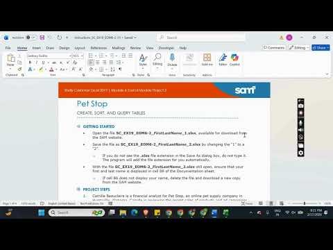 Shelly Cashman Excel 2019 | Module 6: End of Module Project 2 Pet Stop #shellycashman