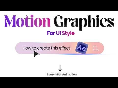 Advance After Effects UI Search Bar Animation Tutorial | Modern UI Animation in After Effects 2026