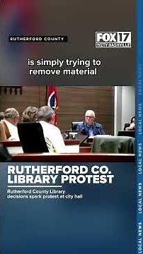 Rutherford County Library decisions spark protest at city hall