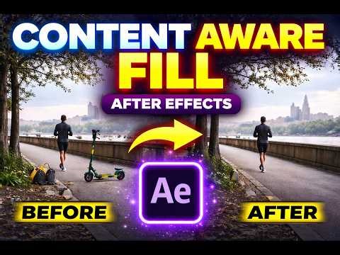 Content Aware Fill in After Effects | Object Removal VFX Edit | Cinematic Cleanup