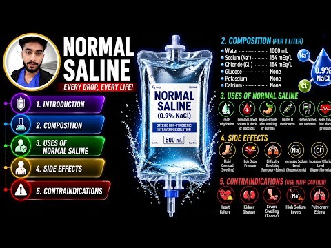 Normal Saline (NS) | Introduction Composition | Uses | Side Effects & Contraindications | BSc/GNM