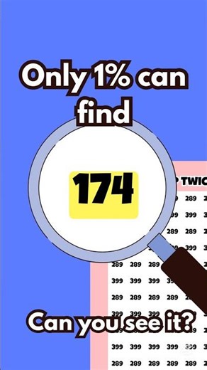 Only 1% Can Find 174! 🤯 Impossible Eye Test #Shorts