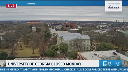 Breaking: UGA announces campus will be closed Monday