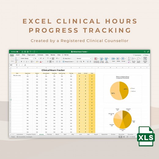Clinical Hours Tracker: Excel & Google Sheets Template (digital Download) - Etsy