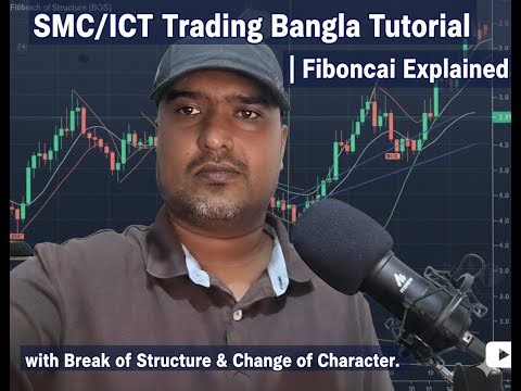 SMC/ICT Trading Bangla Tutorial | Fibonacci Explained with Break of Structure & Change of Character