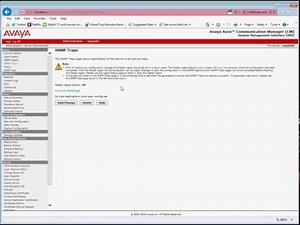 Avaya Aura Communications Manager SNMP Traps