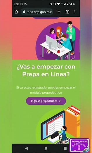 Ingreso al módulo propedéutico prepa en línea SEP