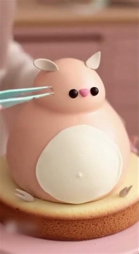 🎂🐹 ASMR Hamster Cake Recipe | Relaxing Aesthetic Cooking 4K, No Talking