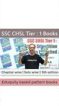 📕SSC CHSL Tier 1 books : 2026 II Chapter wise I Sets wise books II eduquity based pattern books