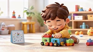 LIORQUE 60 Minute Visual Timer for Kids, Visual Countdown Timer for Classroom Office Kitchen with 'Car' Pattern Design, Pomodoro Timer with Silent Operation (Batteries Included)