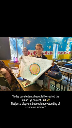 Deepak Salona on Instagram: "“Today our students beautifully created the Human Eye project. 👁️✨ Not just a diagram, but real understanding of science in action.”"