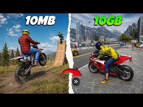 I Found the 10MB to 10GB Bike Games on Mobile!!