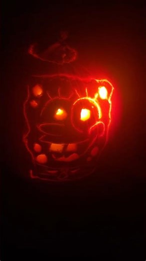 SpongeBob pumpkin #halloween #pumpkincarving #spongebob