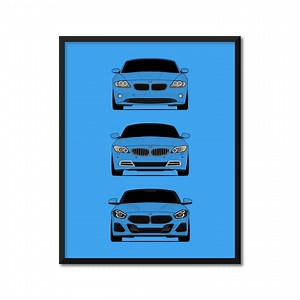 Buy BMW Z4 Generations Car Poster Print Wall Art Decor of the History and Evolution of the BMW Z4 (E85 E86, E89, G29) AX2 (unframed) Online in India - Etsy