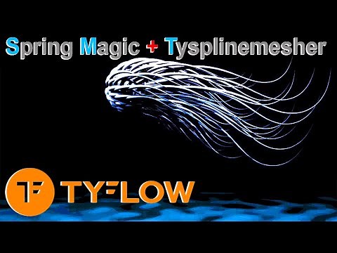 Tyflow+Tysplinemesher+Spring Magic+3ds Max