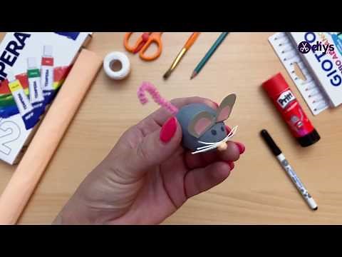 How to Make a Spun Cotton Ball Mouse