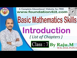 Basic Mathematics Skills @ Introduction || Class 7 ||