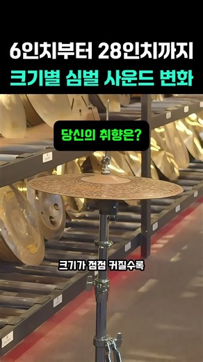 6인치부터 28인치까지 크기별 심벌 사운드 변화 #드럼 #심벌 #악기비교 #사운드체크 #MeinlCymbals #드러머 #음악
