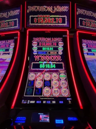 $815 MAJOR JACKPOT on Happy & Prosperous Dragon Link! | Aristocrat Slot | Lucky Luke Reels