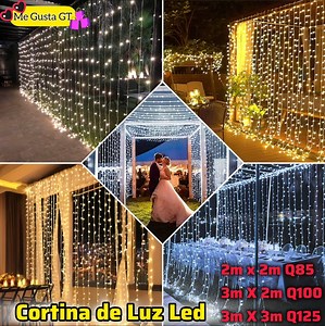 🌟✨ ¡QUE BRILLE LA MAGIA! ✨🌟 Transforma cualquier lugar en un escenario de ensueño con nuestras CORTINAS DE LUZ LED💡 💛 Amarillo cálido | 🤍 Blanco frío 📍 Para interior y exterior 🎉 Perfectas para: 💍 Bodas 🎊 Fiestas 🏡 Hogar 🛍 Escaparates 🔥 VENTAJAS: ✅ Bajo consumo ✅ Instalación fácil 📏 Tamaños que se adaptan a ti: 🎯 2m x 2m Q85 🎯 3m x 2m Q100 🎯 3m x 3m Q125 🚚 Envíos a todo el país | Entrega rápida 🚛Q25 de envío a la ciudad y Q35 a todos los municipios y Departamentos. 💰Pagas al r