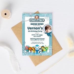 Octonauts Birthday Party Invitation Template (editable) - Etsy Australia