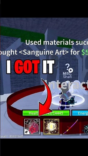 Easiest Way To Get *Sanguine Art* In Blox Fruits! #shorts