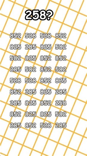 "Solving the Puzzle: Finding 258 Among Multiple Numbers"