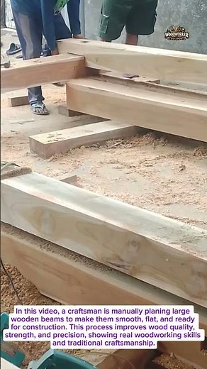 Satisfying Wood Planing Process | Turning Rough Timber into Perfect Beams
