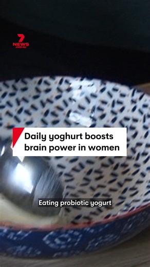 Eating probiotic yogurt every day could boost your brain power, according to new research by Deakin University. A study suggests it can improve brain function, mood and memory in women. #yoghurt #women #mood #brainpower | 7NEWS Australia