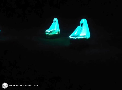 Do not fear the machine in the ghost! Fear the ghost that forgets it built the machine. Sincerely, The Botony Fleet #NotAI #Halloween #MachineInTheGhost #Kansas #Robots #LED | Greenfield Robotics