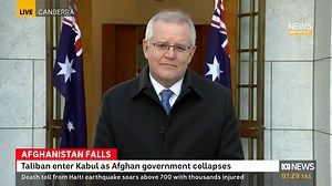 8.2K views · 146 reactions | Prime Minister Scott Morrison (ScoMo) spoke to Lisa Millar about the issues facing Afganistan and Australia's COVID-19 strategy when vaccination targets are reached. | News Breakfast | Facebook