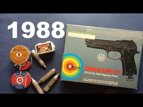 Daisy POWER LINE 92 .177 cal CO2 Pellet Repeater Pistol, 1988, BERETTA 92FS/M9 PISTOL Replica
