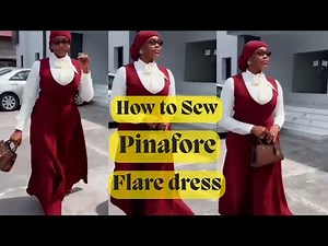 How to Sew a Pinafore Flare Dress | Easy Cutting & Sewing Tutorial for Beginners