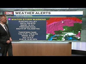 First Alert: High winds, blizzard conditions, freezing rain and warmer weather builds into Alaska