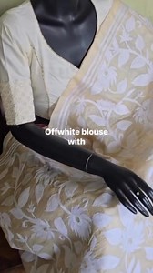 Saree : Serene and classy Tassar Kantha. Blouse : Stylish & graceful white on white embroidered blouse for special occasions. Showroom: Mohar IND. F-12 Dakshinapan. 1st floor. Kolkata. For online enquiries : WhatsApp 9903829656 #tassar #Tassar saree #blousedesigns #blousestyle #blouse #blouses #MoharIND #KanthaStitchSaree #kolkatashopping | Mohar