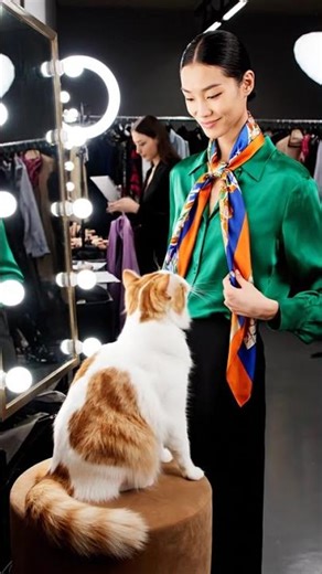 A Turkish Van is working as a Fashion Designer