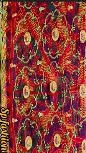 Sekhawati Chunri ✨ Gota Patti Jaal Design | Rajasthani Traditional Handwork 💛#viral