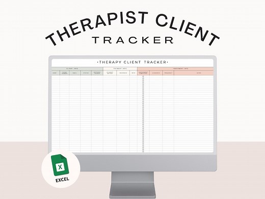 Therapist Client Tracker Excel Template: Caseload Tracker (digital Download) - Etsy