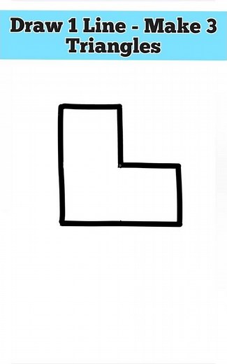 Draw ONE Line to make 3 Triangles / Puzzle Challenge/ Looks Simple… But It’s Not! #puzzlechallenge