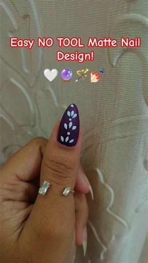 Easy NO TOOL matte Nails!🔮🤍💅🏻 #shorts #nailart #youtubeshorts #viral #like #subscribe #nails