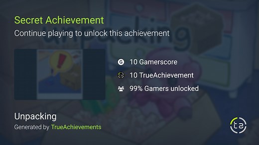 Make some memories achievement in Unpacking