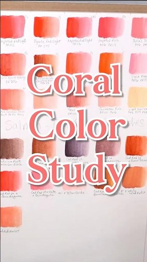Coral Color Study - Color Crush 2026! 🧡 #artist #paintbrush