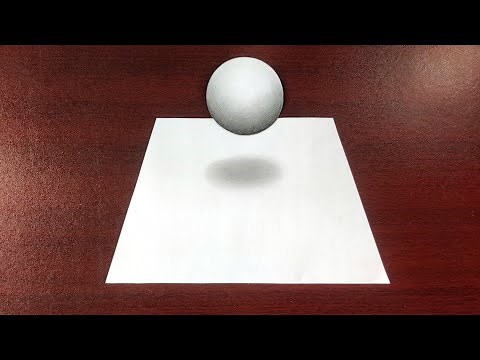 Easy 3D Drawing illusion for Beginners in 2 Minute - 3D Floating Ball Drawing