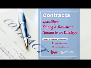 DocuSign: Editing a document, Adding to an Envelope