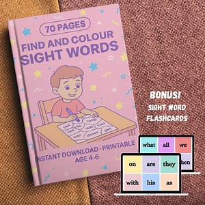 Sight Words Coloring Worksheets: Preschool & Kindergarten Activity Pages (printable PDF) - Etsy