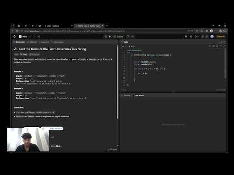 LeetCode 28 Find the Index of First Occurrence in String | C++ Explained