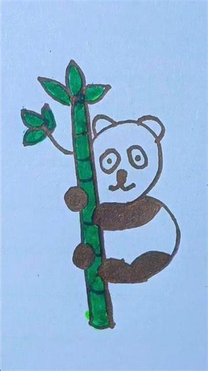 How to make easy Panda 🐼 drawing 🥰💖 #drawing #shorts #viral