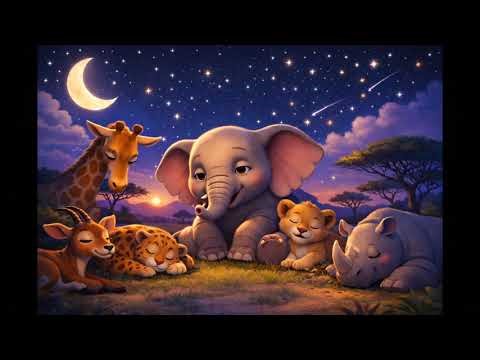 Sleepy Elephant Lullaby 🐘🌙 | Gentle Bedtime Song for Kids | Calm Sleep Music