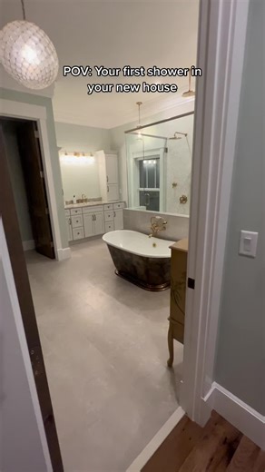 First Shower in New House Tour
